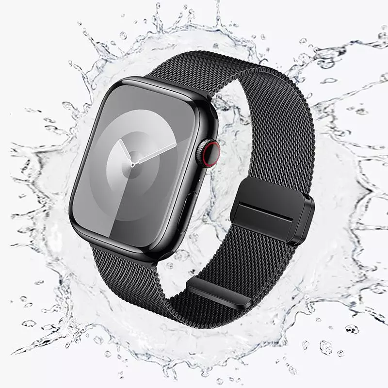 WA26 May Series Two-section Double Magnetic Buckle Milanese Strap (44/45/46/49Mm)