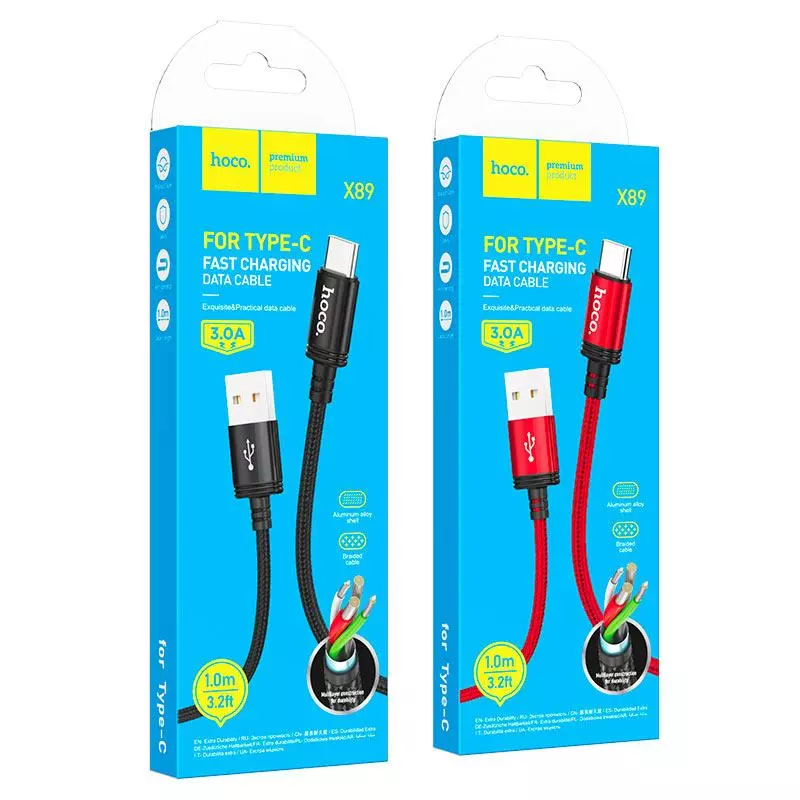 X89 Wind, USB to Type-c charging data cable (1M) (Unpackaged)