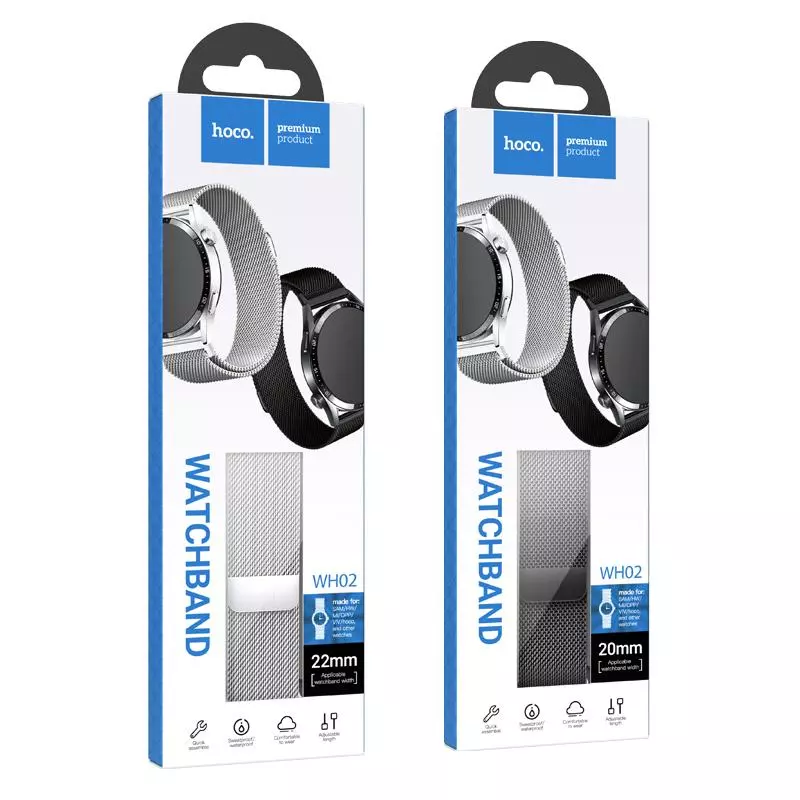 WH02 Simple Beauty Series Milanese Magnetic Steel Strip Watchband(22mm) WH02 Simple Beauty Series Milanese Magnetic Steel Strip Watchband(22mm)
