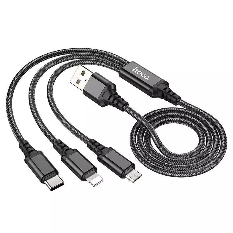 X76 3-In-1 Super Charging Cable(iP+Type-C+Micro) X76 3-In-1 Super Charging Cable(iP+Type-C+Micro)