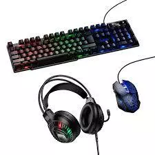 DI86 Handsome Luminous Keyboard Mouse Headset Set(english Version)