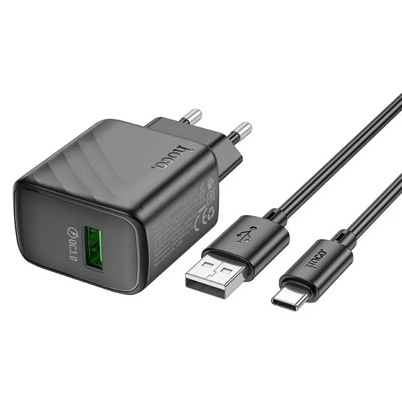 CS21A Rich Single Port QC3.0 Charger Set(Type-C)(EU)
