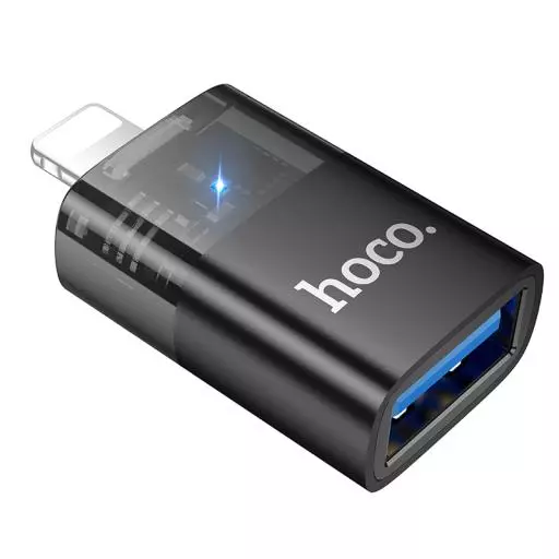 UA36 IP Male To USB Female OTG Transparent Adapter