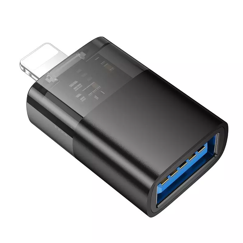 UA36 IP Male To USB Female OTG Transparent Adapter UA36 IP Male To USB Female OTG Transparent Adapter