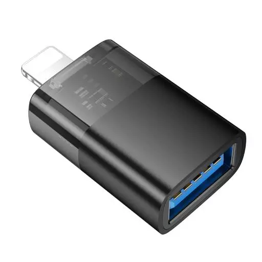 UA36 IP Male To USB Female OTG Transparent Adapter