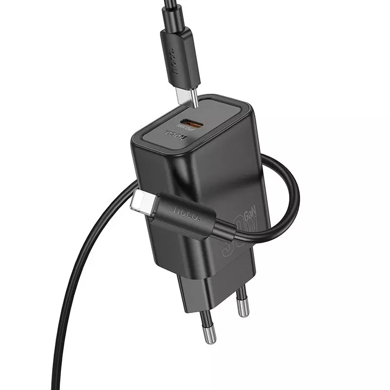 N62 Gentle Single Port PD30W Charger Set(C To IP)(EU)