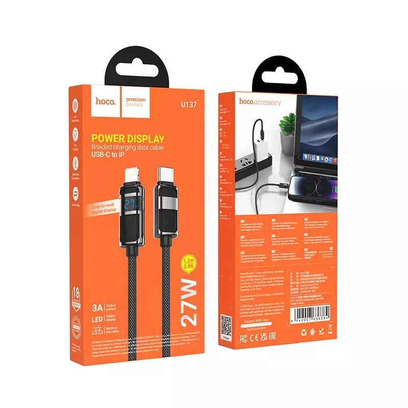 U137 Line PD charging data cable with display iP (1.2)