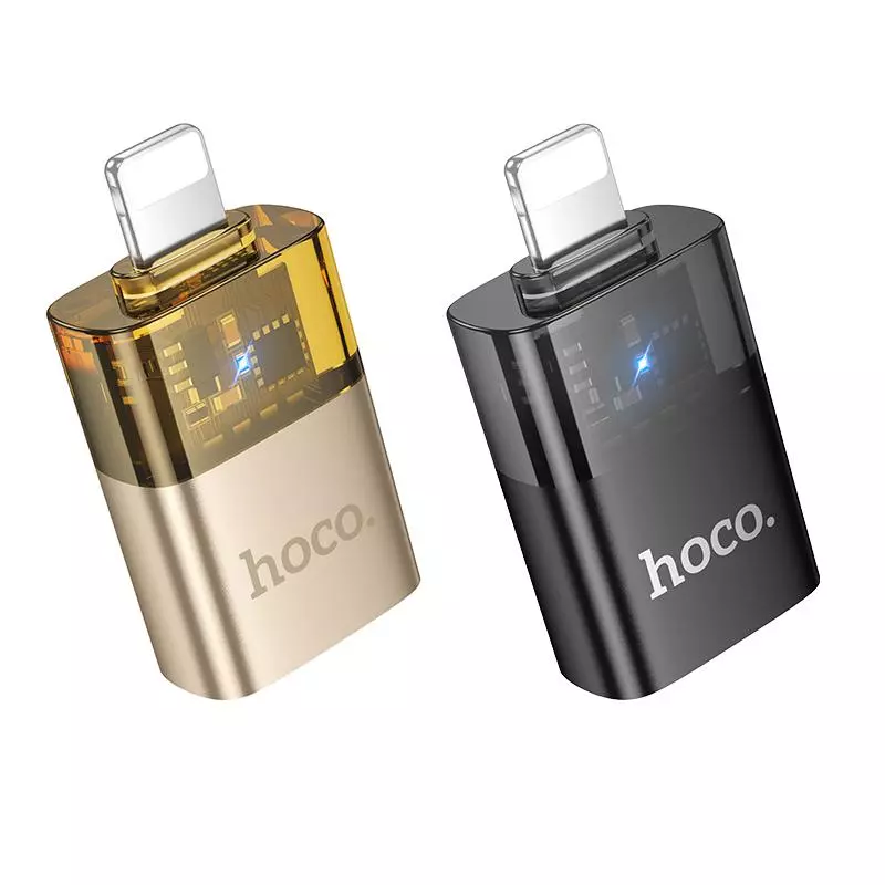 UA36 IP Male To USB Female OTG Transparent Adapter
