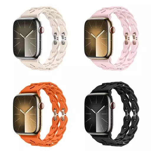 WA28 Flexible Series Fashion Hollow Silicone Strap (44/45/46/49Mm)