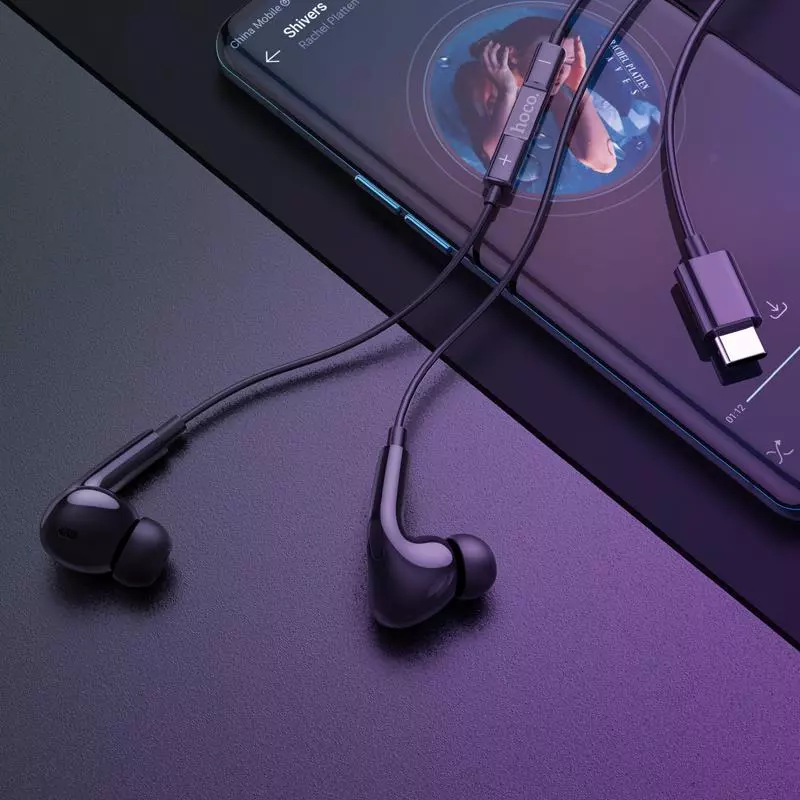 M101 Max Crystal Grace Type-C Wire-controled Digital Earphones With Microphone