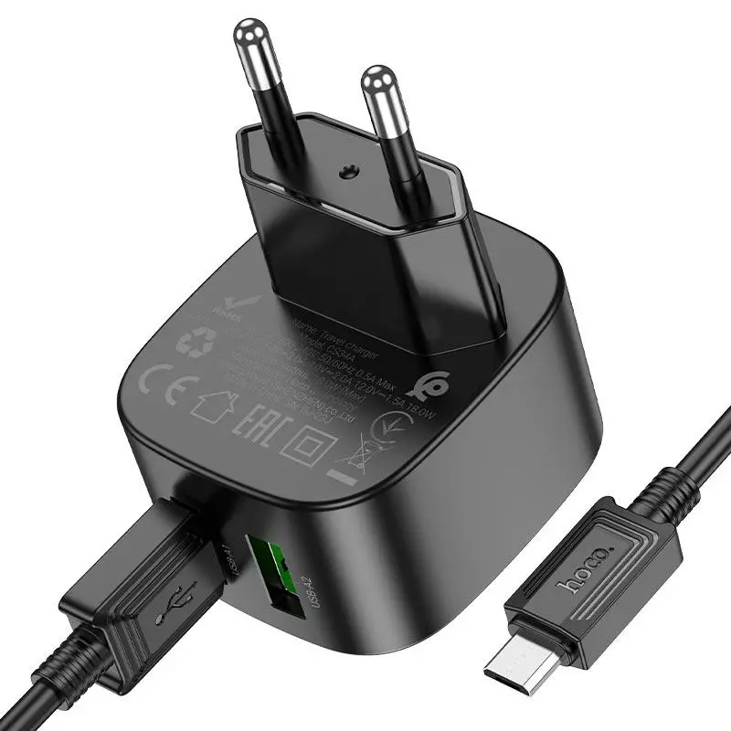 CS34A Rayo, dual USB-A 18W port wall charger TYPE-C