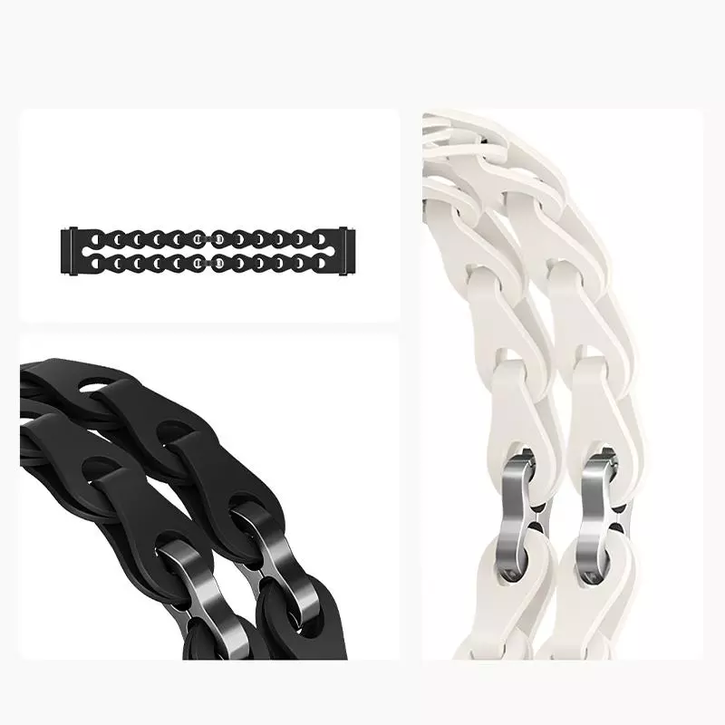 WH12 Flexible Series Fashion Hollow Silicone Strap(20mm)
