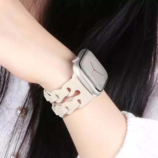WA28 Flexible Series Fashion Hollow Silicone Strap (44/45/46/49Mm)