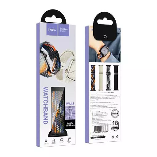 WA43 Jane Eyre Series Loop Magnetic Buckle Nylon Strap(44/45/46/49mm)
