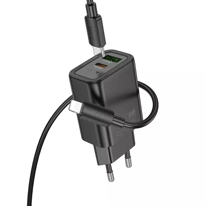 N63 Gentle PD30W+QC3.0 charger set(C to iP)(EU)