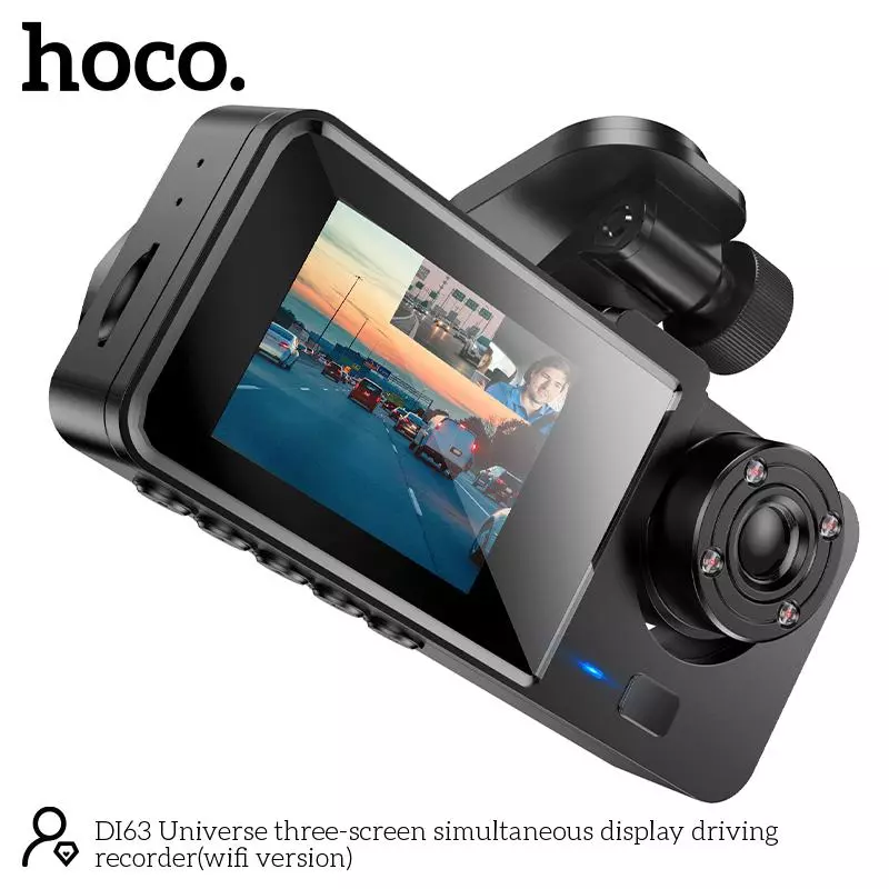 DI63 Universe Three-screen Simultaneous Display Driving Recorder(wifi Version)