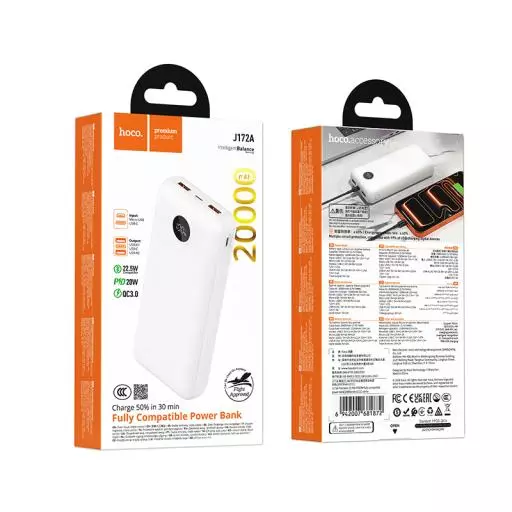 J172A Precision 22.5W+PD20W Fully Compatible Power Bank(20000mAh)(CCC)