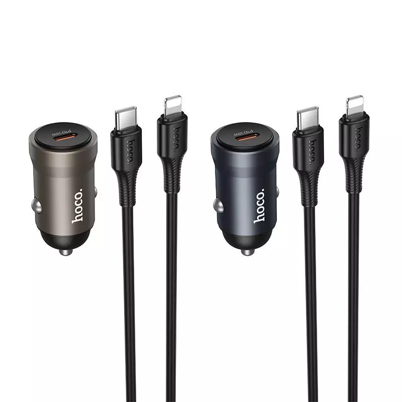 Z62A Energy single port PD30W car charger set(C to iP)