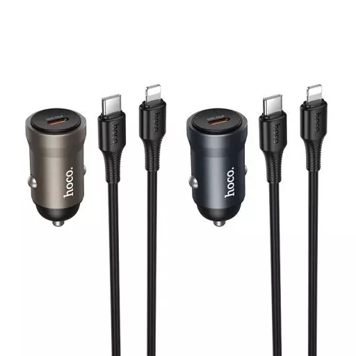 Z62A Energy single port PD30W car charger set(C to iP)