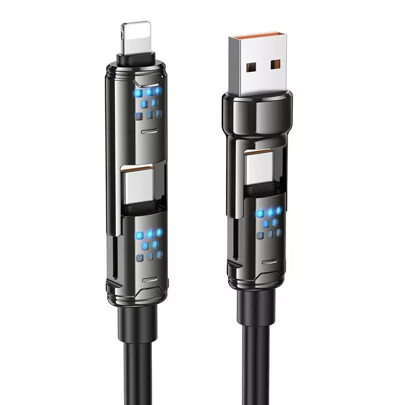 U143 Joy 240W 4-in-1 charging data cable USB/C to iP/C (1M) U143 Joy 240W 4-in-1 charging data cable USB/C to iP/C (1M)