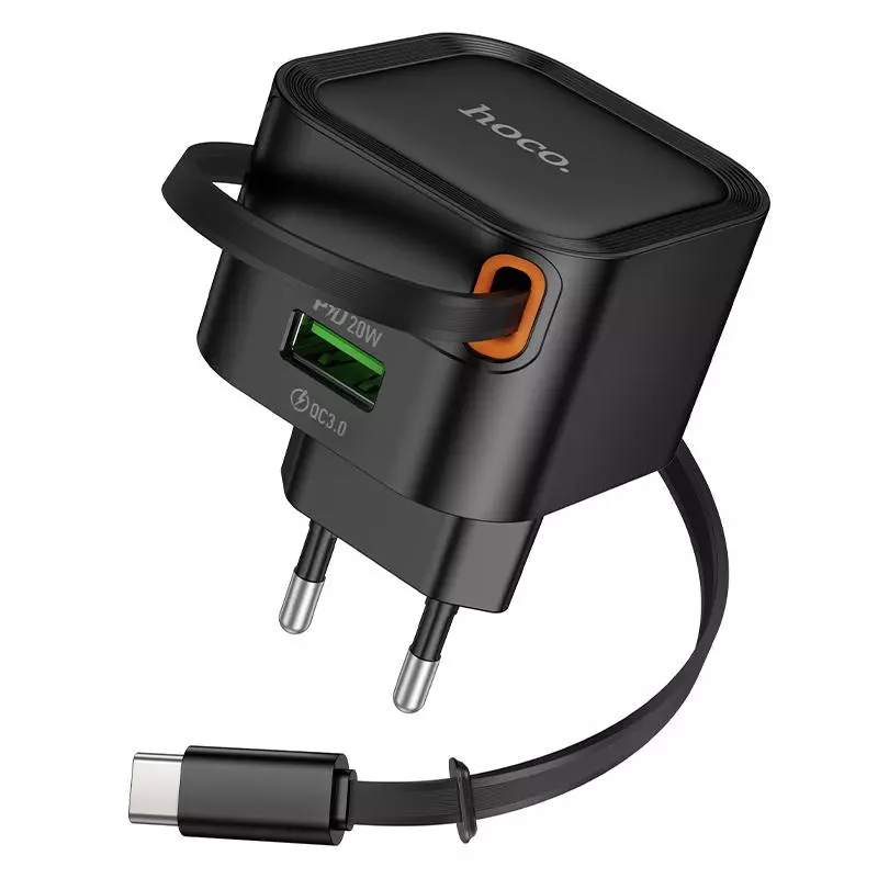 C154A Changer PD20W+QC3.0 Charger With Telescopic Cable(EU)