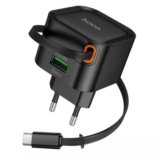 C154A Changer PD20W+QC3.0 Charger With Telescopic Cable(EU)