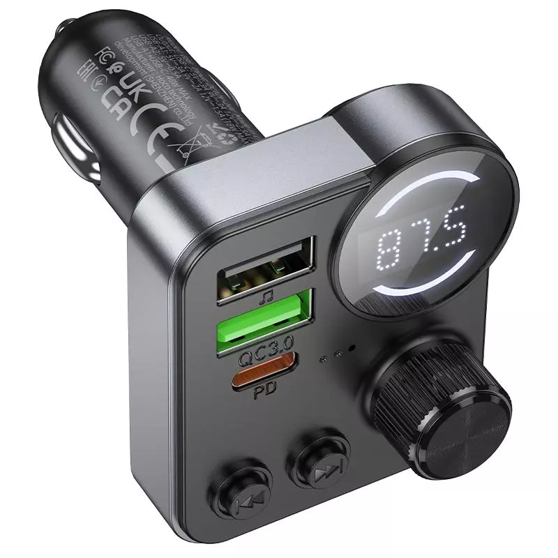 E86 Alegria 48W Dual Port PD30W+QC3.0 Car BT FM Transmitter