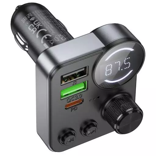 E86 Alegria 48W Dual Port PD30W+QC3.0 Car BT FM Transmitter