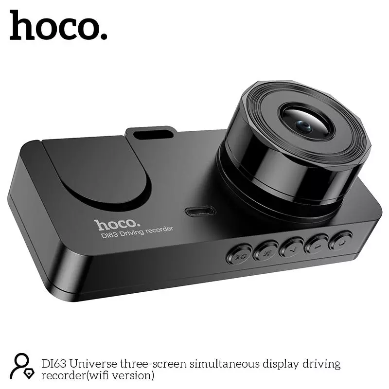 DI63 Universe Three-screen Simultaneous Display Driving Recorder(wifi Version)