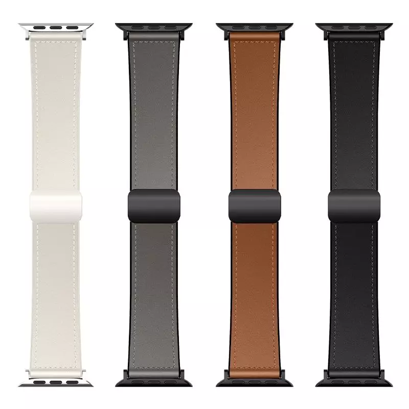 WA34 Basic Series Two-section Double Magnetic Buckle Silicone Leather Strap(44/45/46/49mm) WA34 Basic Series Two-section Double Magnetic Buckle Silicone Leather Strap(44/45/46/49mm)