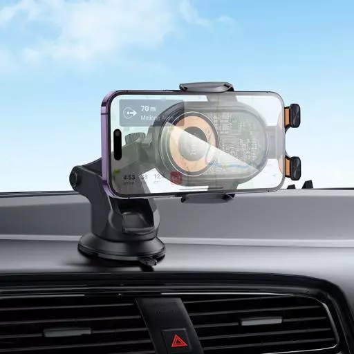 HW34 Blue Whale 3-Axis Linkage Wireless Fast Charging Car Holder(center Console)