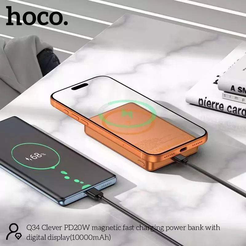 Q34 Clever PD20W Magnetic Fast Charging Power Bank With Digital Display(10000mAh)