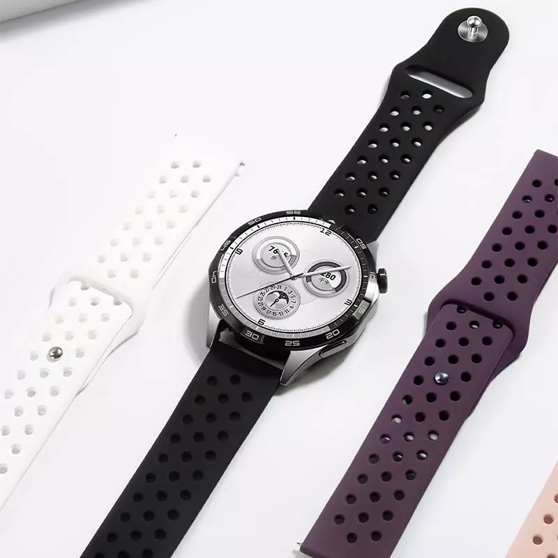 WH25 Flexible Series Hole Type Solid Color Silicone Strap(22mm) WH25 Flexible Series Hole Type Solid Color Silicone Strap(22mm)