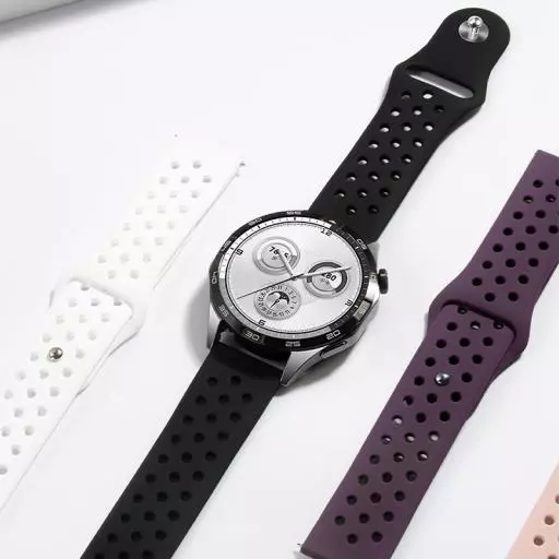 WH25 Flexible Series Hole Type Solid Color Silicone Strap(22mm)