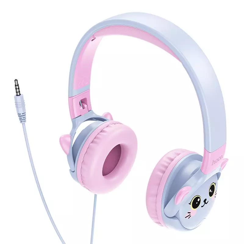 W61 Voice Children's Head-mounted Wired Earphones - Sun Yellow