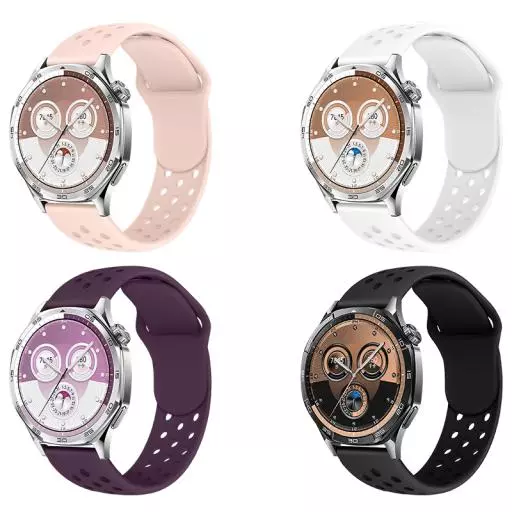 WH25 Flexible Series Hole Type Solid Color Silicone Strap(22mm)