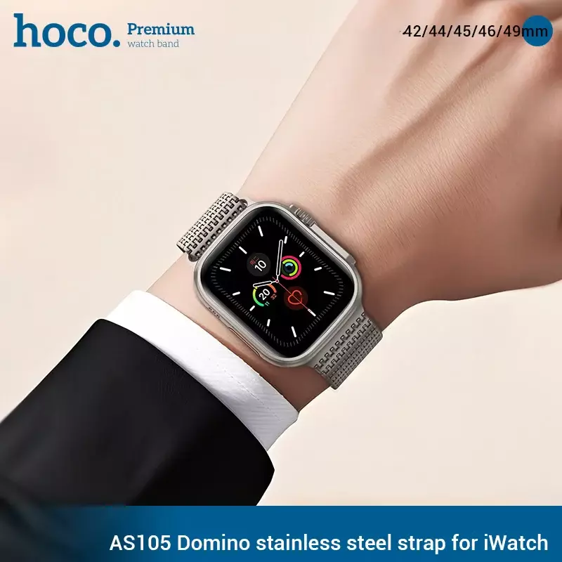 AS105 Domino Stainless Steel Strap For IWatch(38/40/41/42mm) AS105 Domino Stainless Steel Strap For IWatch(38/40/41/42mm)