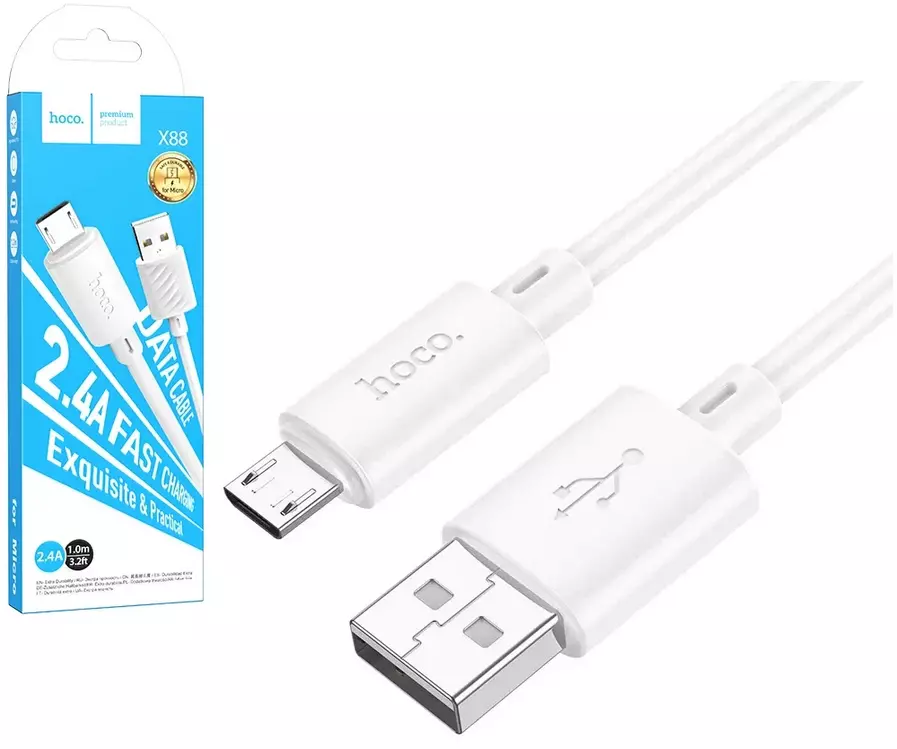 X88 Gratified Charging Data Cable For Micro (Unpackaged)