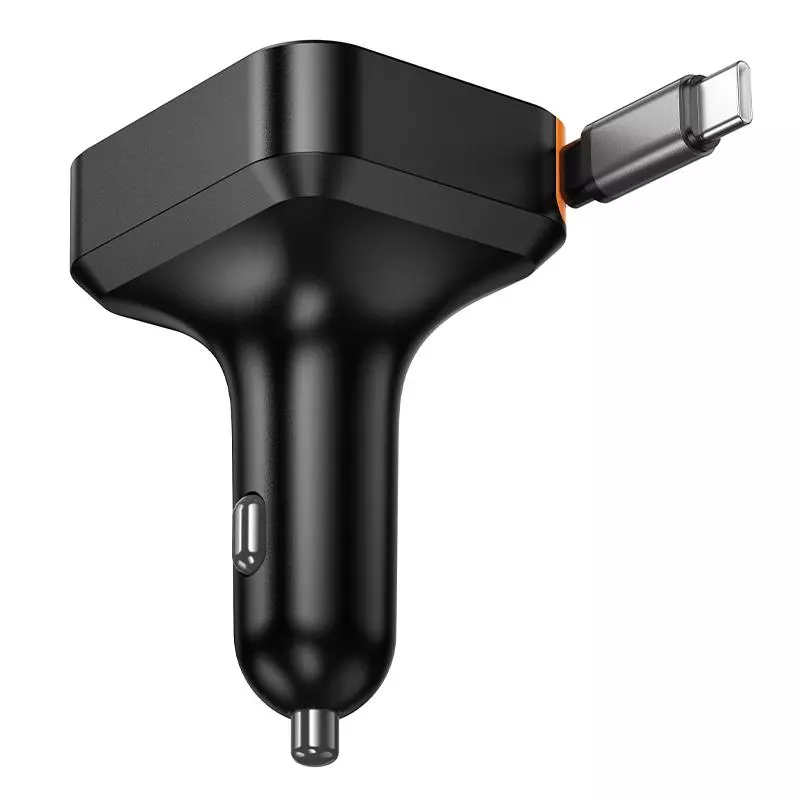 NZ18 Guardian PD65W(2C1A) Car Charger With Retractable Cable