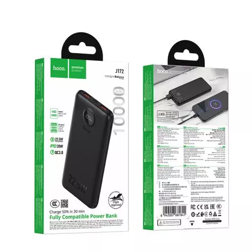 J172 Precision 22.5W+PD20W Fully Compatible Power Bank(10000mAh)(CCC)
