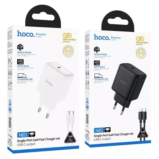 N83 Profit Single Port PD40W Charger Set(C To C)(EU)