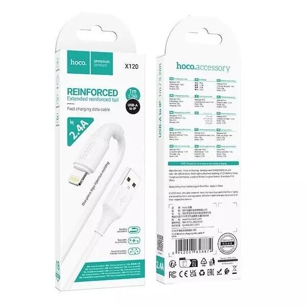 X120 Beneficio charging data cable IPHONE-USB (1M) (Unpackaged)