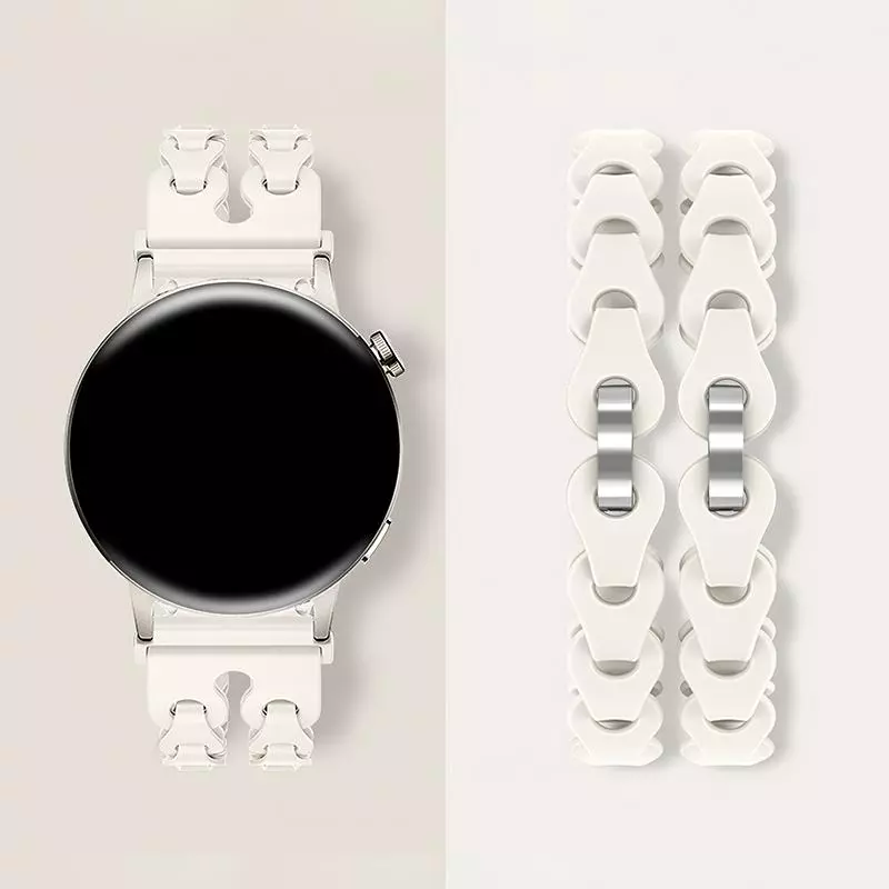 WH12 Flexible Series Fashion Hollow Silicone Strap(20mm)