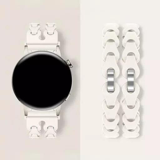 WH12 Flexible Series Fashion Hollow Silicone Strap(20mm)