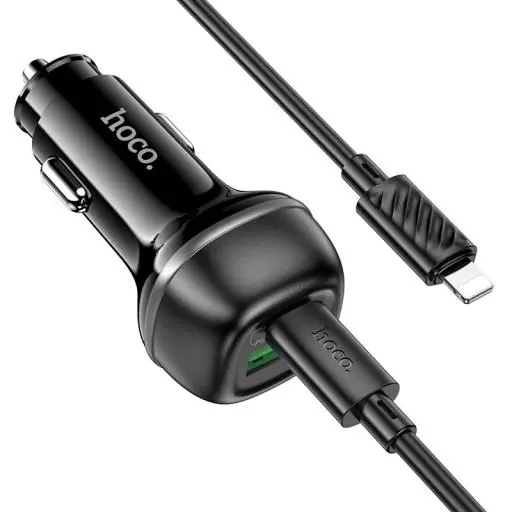 Z58A Rank 48W dual port PD30W+QC3.0 car charger set(C to IP)