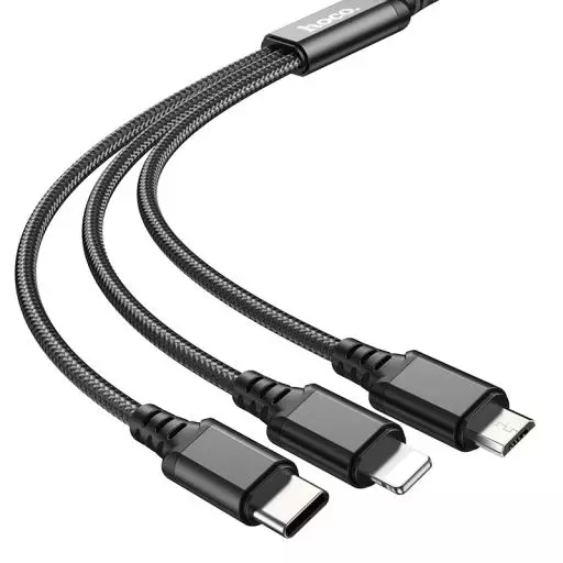 X76 3-in-1 Super charging cable(iP+Type-C+Micro) (1M)