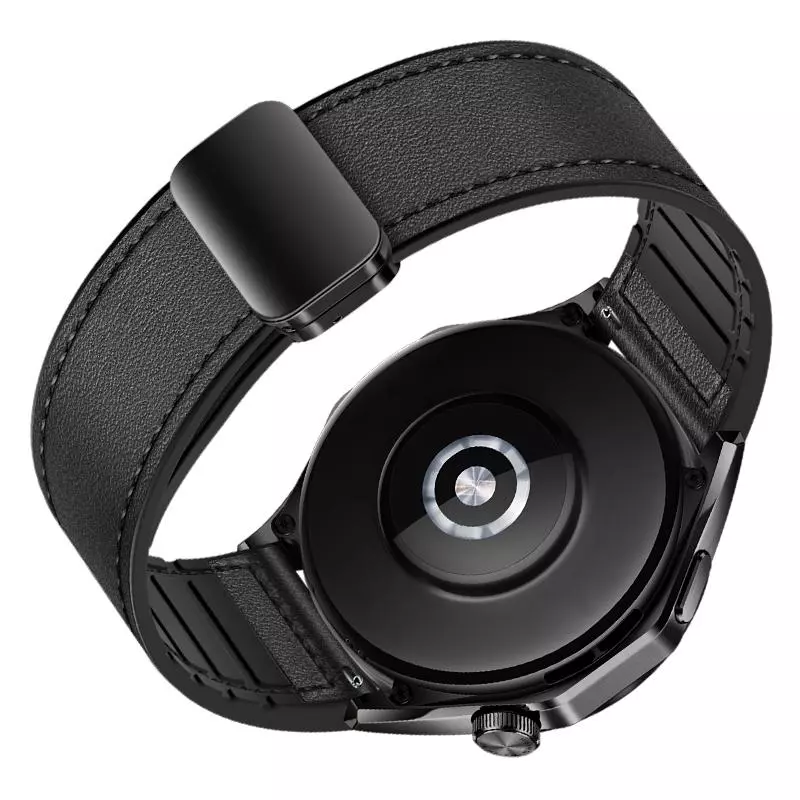 WH18 Basic Series Two-section Double Magnetic Buckle Silicone Leather Strap(22mm) WH18 Basic Series Two-section Double Magnetic Buckle Silicone Leather Strap(22mm)