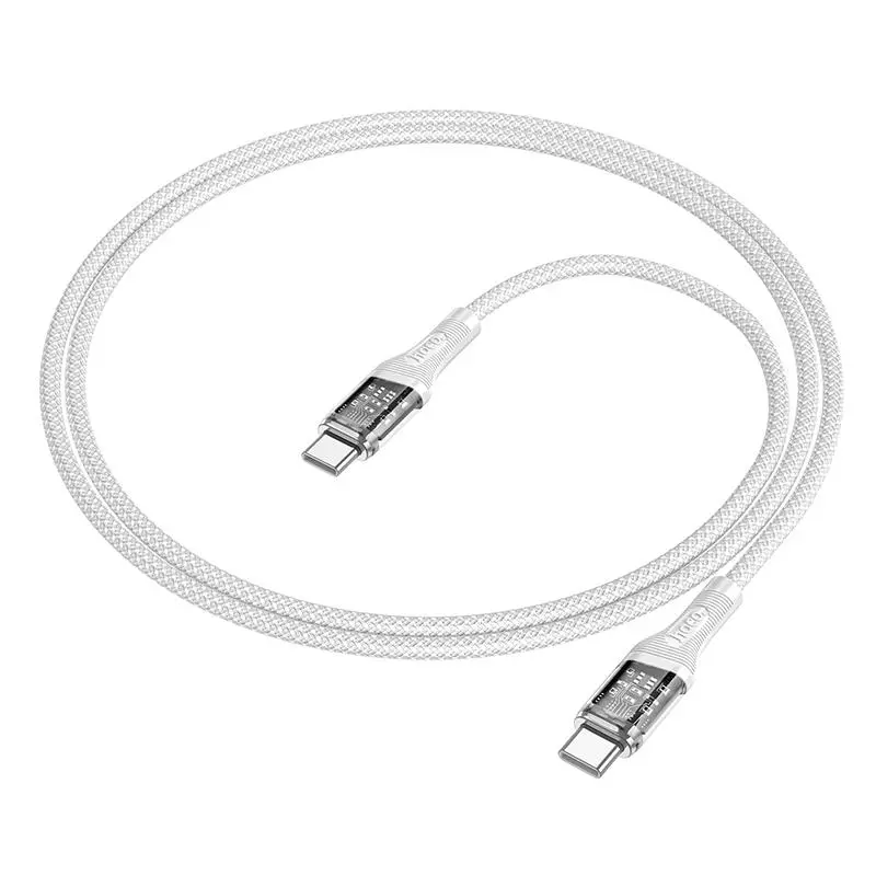U111 Type-C To Type-C Transparent Discovery Edition 60W Charging Data Cable