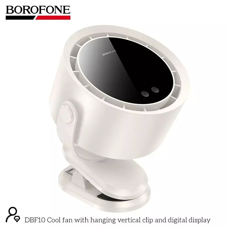 DBF10 Cool Fan With Hanging Vertical Clip And Digital Display