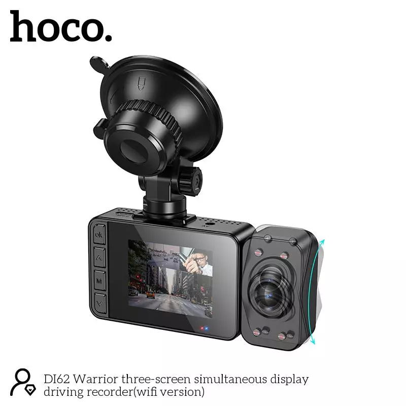 DI62 Warrior Three-screen Simultaneous Display Driving Recorder(wifi Version)